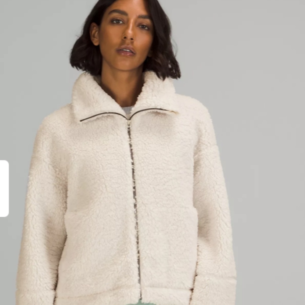 Lululemon cinchable fleece size 4 in white opal